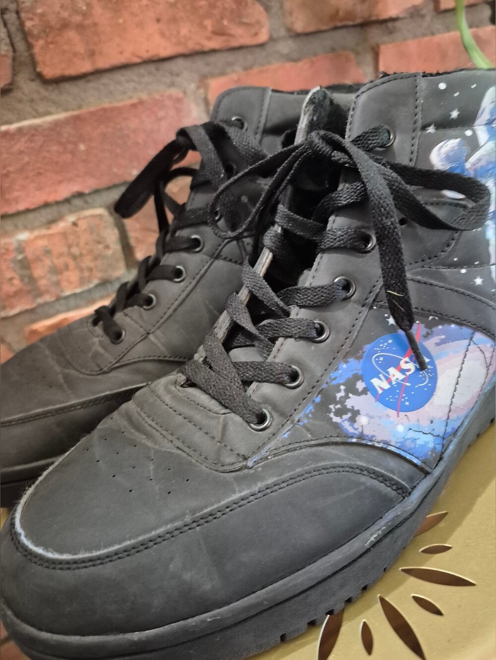 Vans NASA Graphwell Spaceman Falaxy Gray Reflective High-Top Sneakers